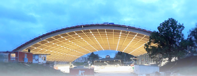 Taket over Arena Billingens isbana Foto Arne Lorentzon